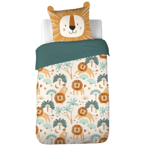 Parure de lit enfant Lion - 100% polyester 72g/m²