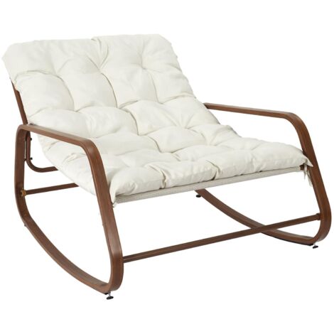 Fauteuil à bascule d'extérieur avec coussin MANDA (1/5)
