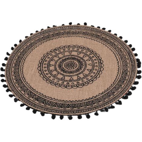 Set de table en jute avec pompons AZUSA (1/2)