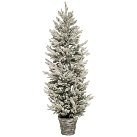 Sapin de Noël artificiel en pot grand modèle FROSTY (1/2)