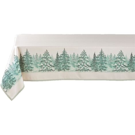 Nappe rectangulaire antitache et infroissable FORÊT ENNEIGÉE (1/5)