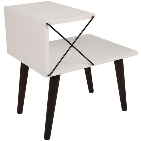 Table d'appoint 2 niveaux en bois et métal NINO (1/5)