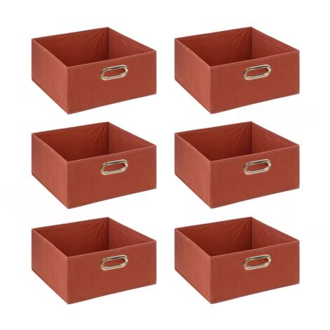 Lot de 6 boites de rangement rectangulaires en tissu MIX'N MODUL (1/3)