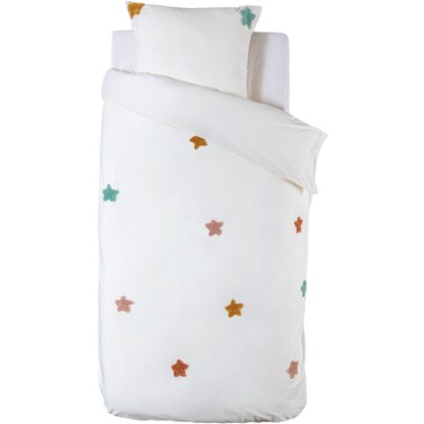 Parure de lit enfant 100% coton tufté ETOILES (1/5)