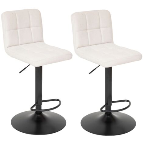 Lot de 2 chaises de bar en tissu DELEK (1/5)