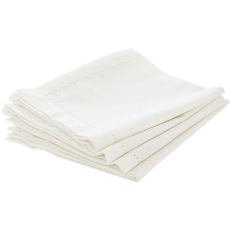 Ensemble de 4 serviettes de table en coton naturel JANE (1/4)