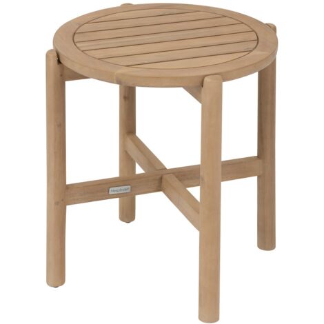 Table de jardin d'appoint ronde en bois DEONA (1/5)