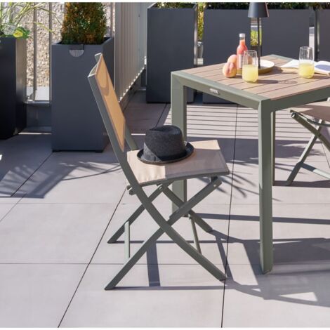 6 Chaises Pliantes En Aluminium Proloisirs Thema - Lot Complet Pour Jardin, Terrasse Ou événement