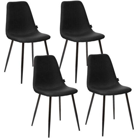 Lot de 4 - Chaise Nokas - Pied en métal (1/3)