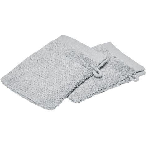 Lot de 2 gants de toilette en coton BIO (1/2)