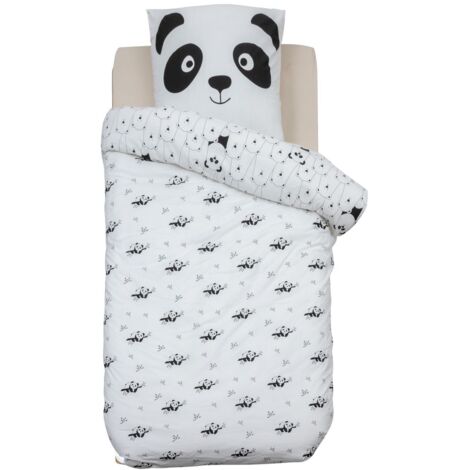 Parure de lit enfant 100% coton réversible PANDA (1/5)