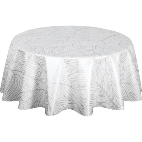 Nappe en toile cirée ronde nacrée grand format NERV