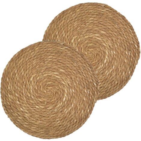 Lot de 2 sets de table ronds en jute GRAMI (1/2)