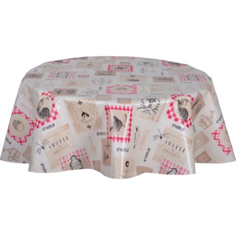 Nappe en toile cirée ronde grand format UNDO (1/3)