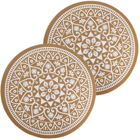Lot de 2 sets de table effet jute lessivables (1/2)