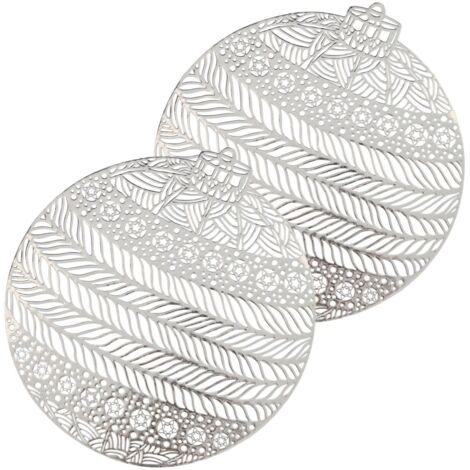 Lot de 2 sets de table boule de Noël (1/4)