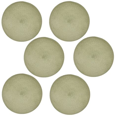Lot de 6 sets de table ronds tressés TRESSE (1/3)