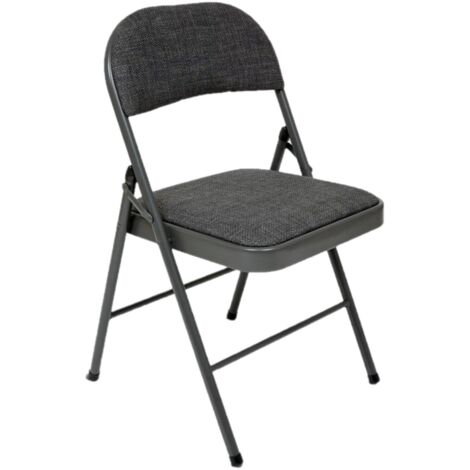 5Five Simply Smart – Chaise pliante en métal et polyester – Assise confortable 360 g/m² – Dimensions 46.5x46.5x79.5 cm – Poids max 130 kg