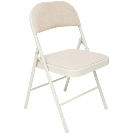 5Five Simply Smart – Chaise pliante en métal et polyester – Tissu chiné 360 g/m² – Dimensions 46.5x46.5x79.5 cm – Poids 3.97 kg – Charge max 130 kg