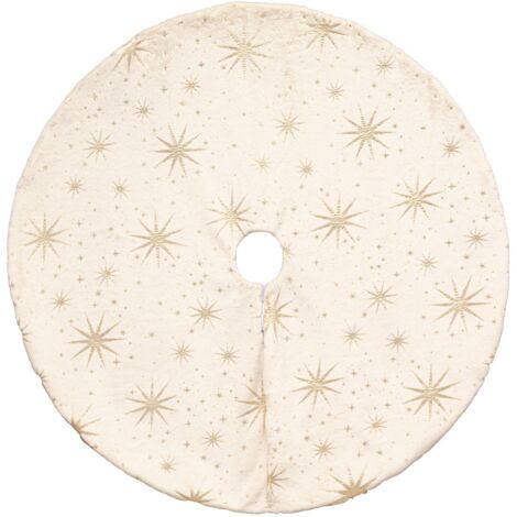 Tapis décoratif sous le sapin, étoiles dorées, Ø 90 cm