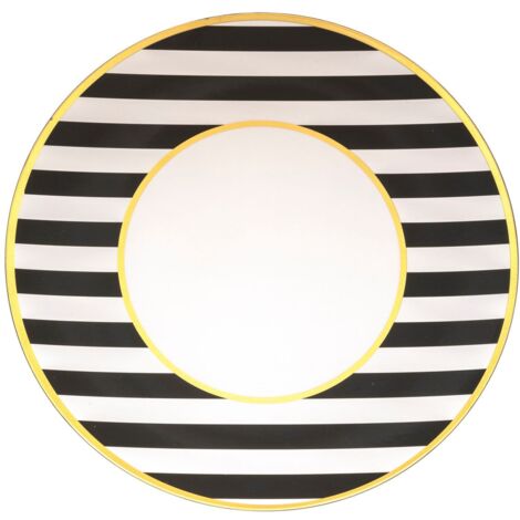 Lot de 12 assiettes de présentation RAYURES (1/5)