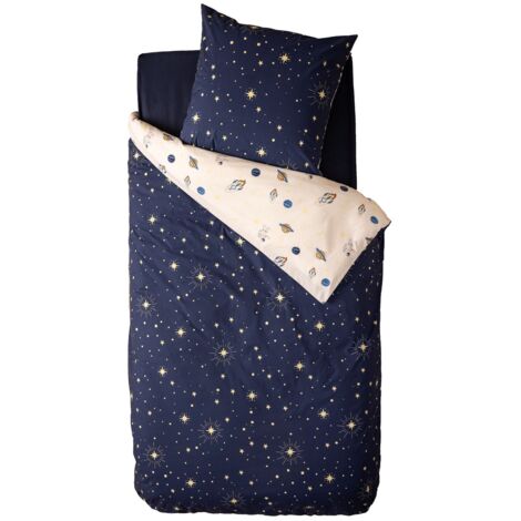 Parure de lit enfant 100% coton réversible ESPACE