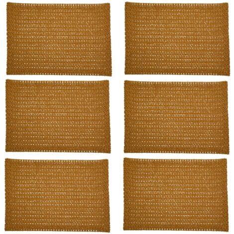 Lot de 6 sets de table rectangulaires en jute TORSA (1/2)