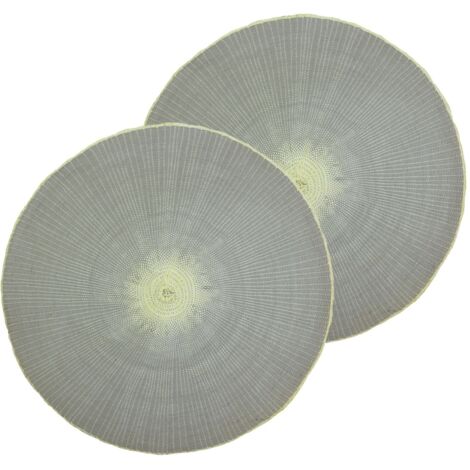 Lot de 2 sets de table ronds en jute GREGE (1/2)