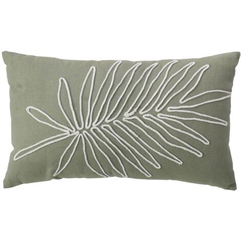 Coussin déhoussable brodé motif jungle MAMBO (1/2)