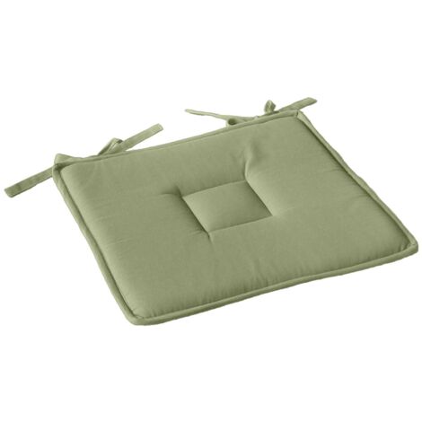 Galette de chaise plate en coton avec liens PANAMA (1/2)