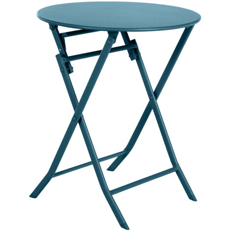 Table de jardin pliable ronde Greensboro - 2 Places