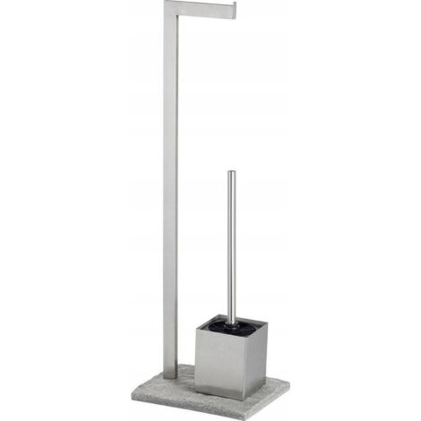 Serviteur WC en inox avec base effet GRANIT (1/3)