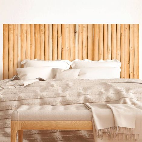 Sticker tête de lit Rondins en bois - 70 x 160 - Marron