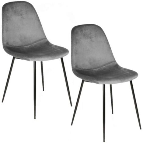 Lot de 2 chaises en velours design scandinave GIULIA (1/4)