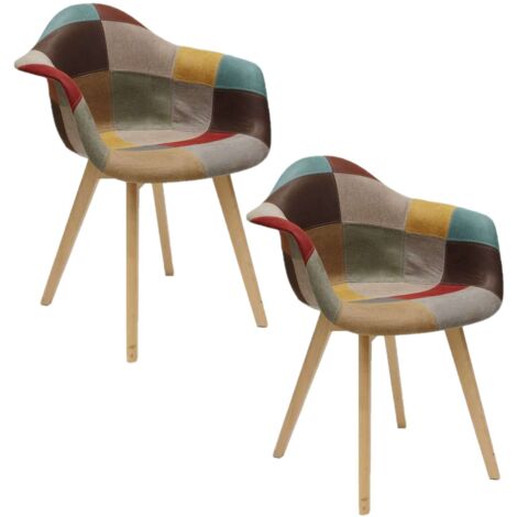 Lot de 2 fauteuils de table PATCHWORK (1/5)
