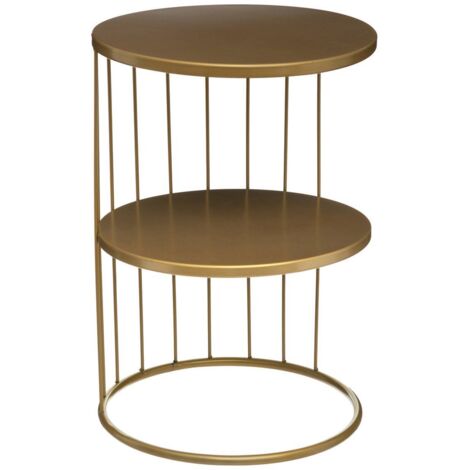 Atmosphera – Table à café Kobu – Métal doré – Dimensions 36x36x52 cm – Charge max 15 kg – Design élégant pour petits espaces (1/5)
