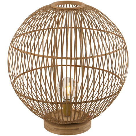 Lampe à poser boule en bambou grand modèle HILDEGARD (1/5)