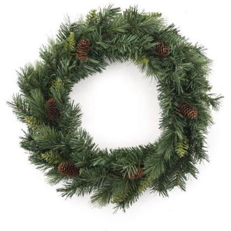 Couronne décorative branche - D 40 cm - Royal majestic - Vert - Livraison gratuite