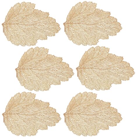 Lot de 6 sets de table motif feuille