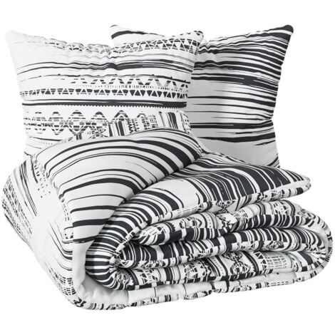 Parure de lit 2 Personnes 240 x 220 cm Housse de couette avec 2 taies imprimé Ethnik - Atmosphera