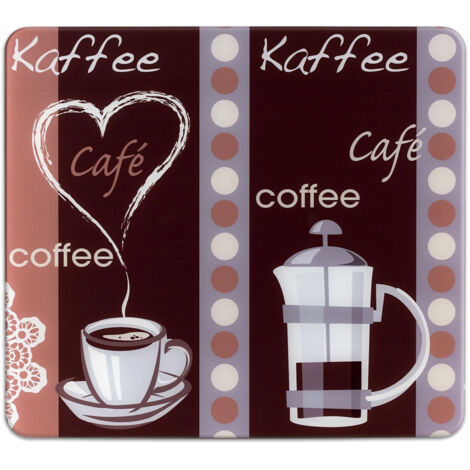 Wenko – Couvre-plaques en verre trempé 56 x 50 cm – Résistant aux chocs – Antidérapant avec pieds en silicone – Hygiénique et facile à nettoyer