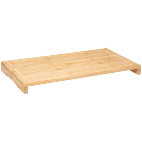 5Five Simply Smart – Cache plaque en bambou pour plaques de cuisson 52 x 28 cm – Surface de travail supplémentaire – Protection contre éclaboussures – Esthétique naturelle