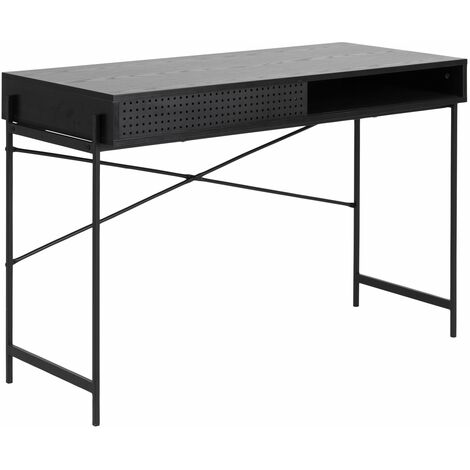 Bureau 1 niche et 1 porte coulissante design industriel ARIA (1/4)