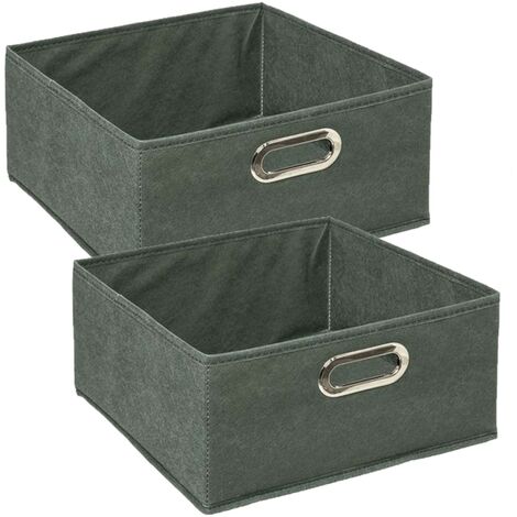 Lot de 2 boites de rangement carrées en tissu MIX'N MODUL (1/4)