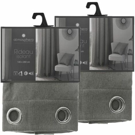 Lot de 2 rideaux isolants à 8 œillets TIM (1/3)