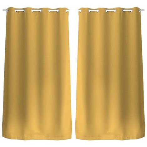 Lot de 2 rideaux occultants à œillets REGLISSE (1/3)