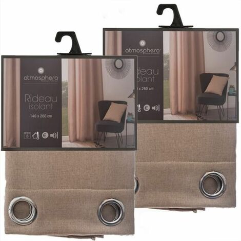 Lot de 2 rideaux isolants à 8 œillets TIM (1/3)