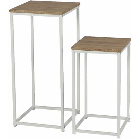 Ensemble de 2 sellettes avec structure en métal CASA BLANCA (1/4)