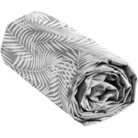 Drap housse 2 places 100% coton motifs feuillages BONA
