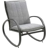 Fauteuil à bascule d'extérieur avec coussin NEVADA